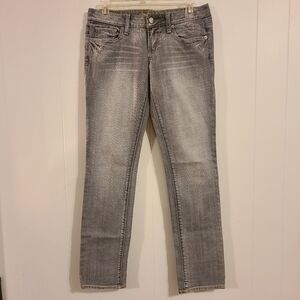 5/$10 American Eagle gray Skinny 77 size 6 reg jeans
